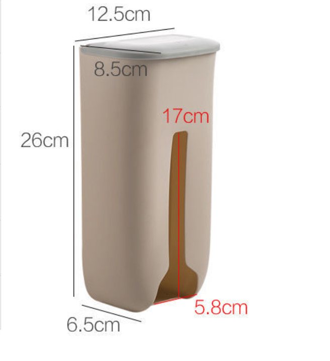 Wall-mounted plastic bag storage box
