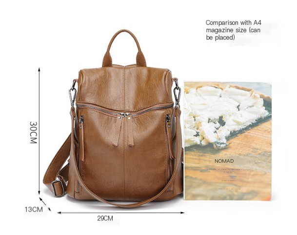 Stylish leather backpack