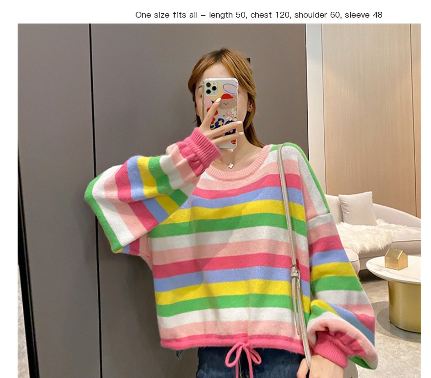Women's Cute Harajuku Cashmere Stripe Sweater