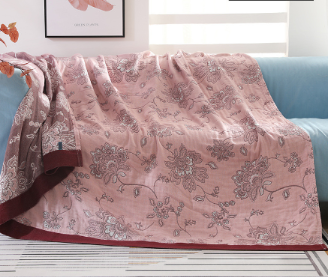 100% Cotton Blanket - Wallflower Pink image