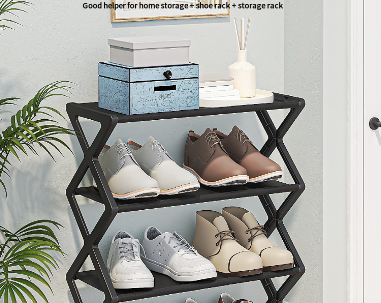 X-type Shoe Rack Image 1