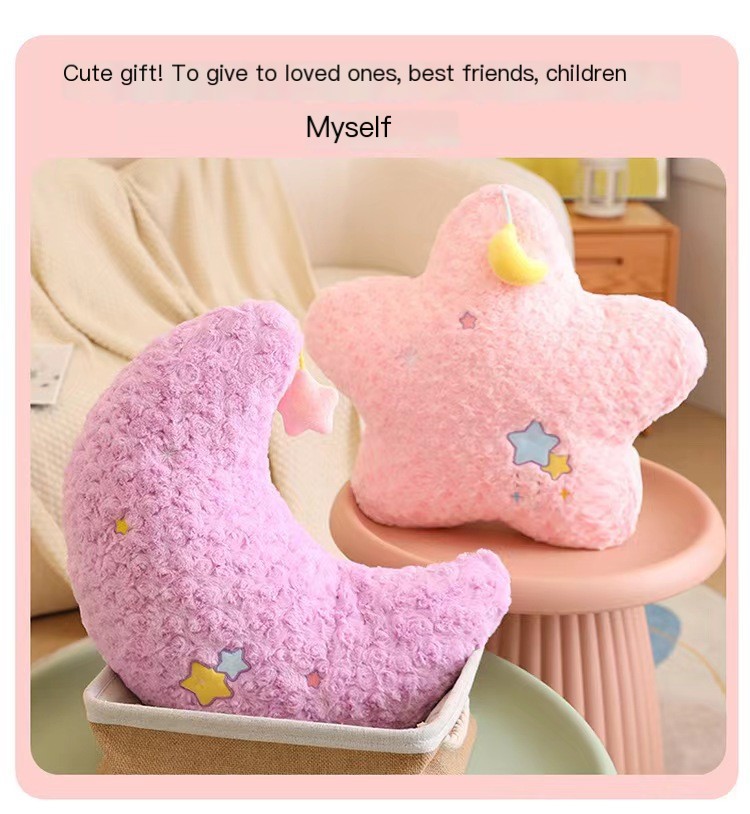 Yellow Moon Plush Pillow