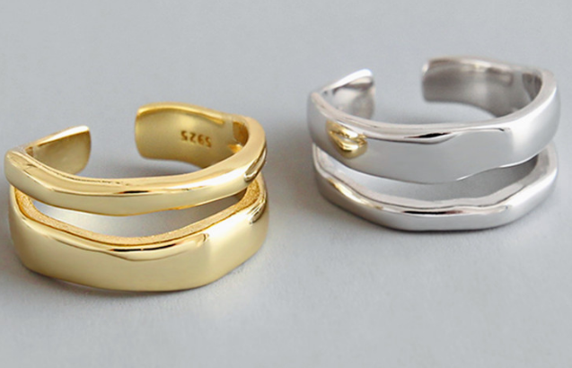 Double Layer Open Women's Ring Variations