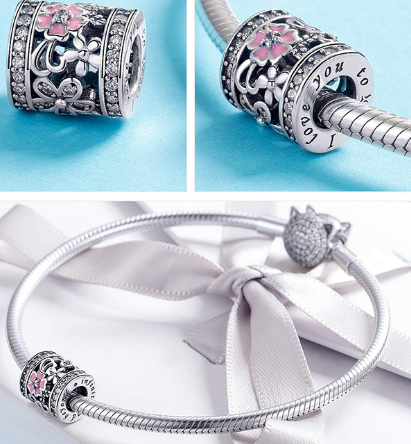S925 Silver Rose Bracelet Image 1