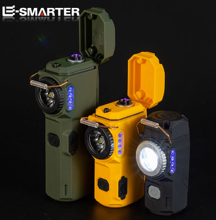 Outdoor Arc Windproof Lighter, Multifunctional Outdoor Night Fishing, Multi Gear Adjustable Lighting, Flashlight image