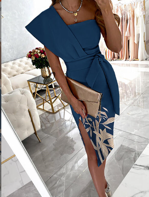 Asymmetrical One-Shoulder Dress Image 4