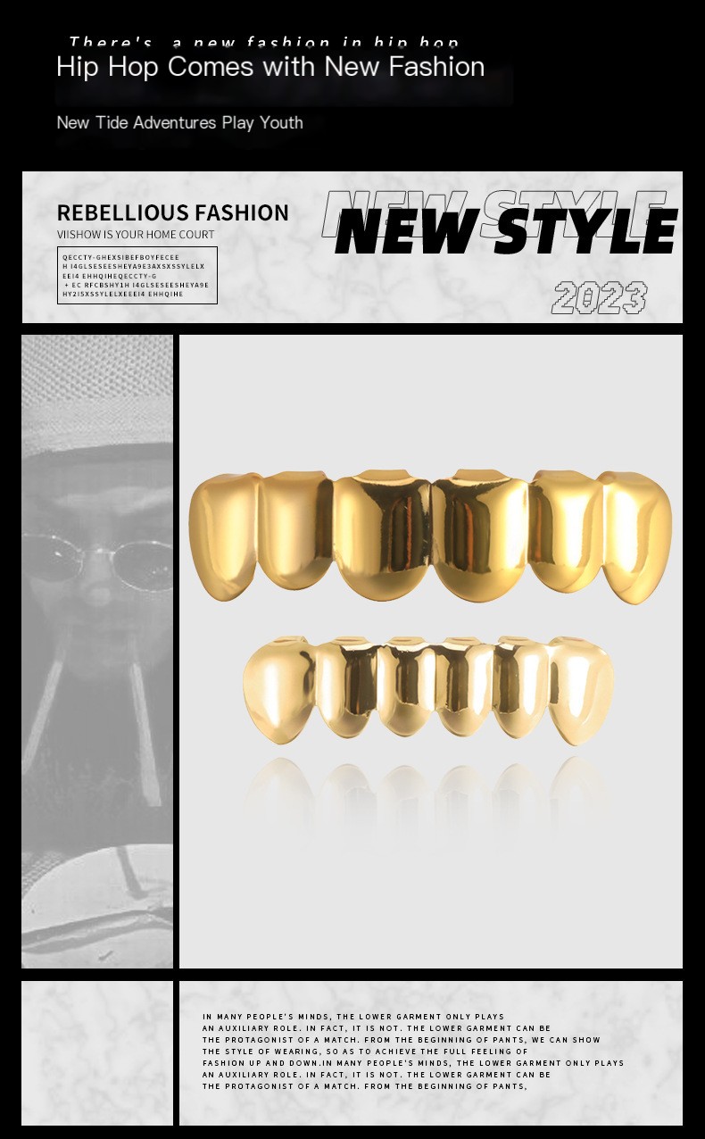 6 Smooth Teeth - Gold