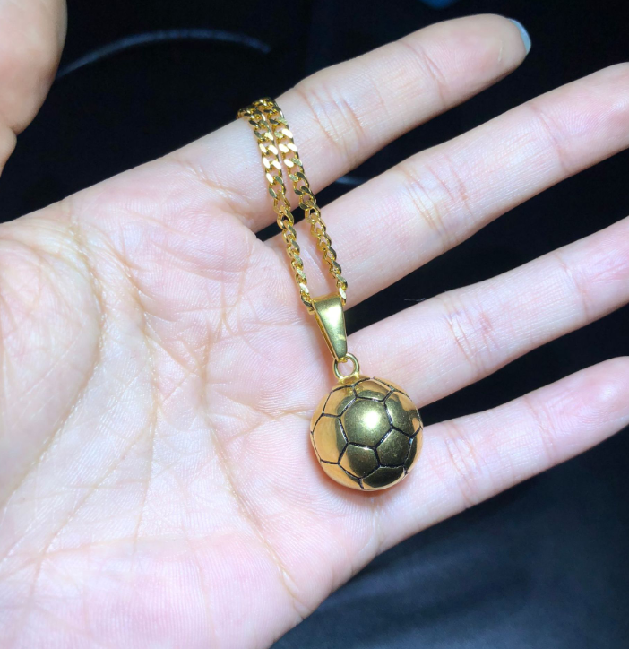 Football Pendant Necklace Image 4