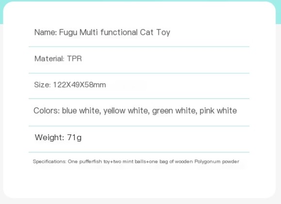Pufferfish Cat Toy