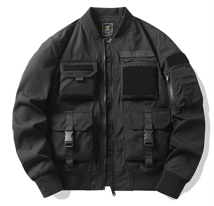 Green Graffiti Print Work Jacket