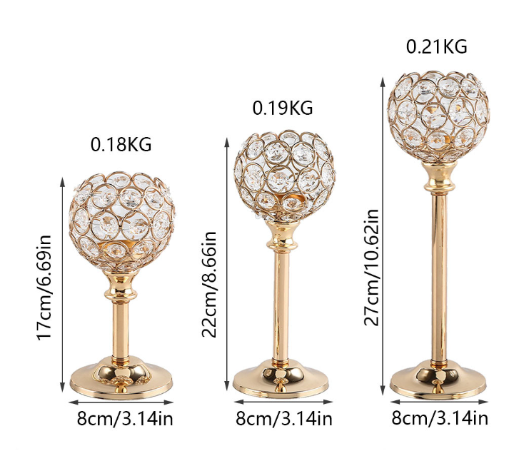 우아한 금도금 촛대