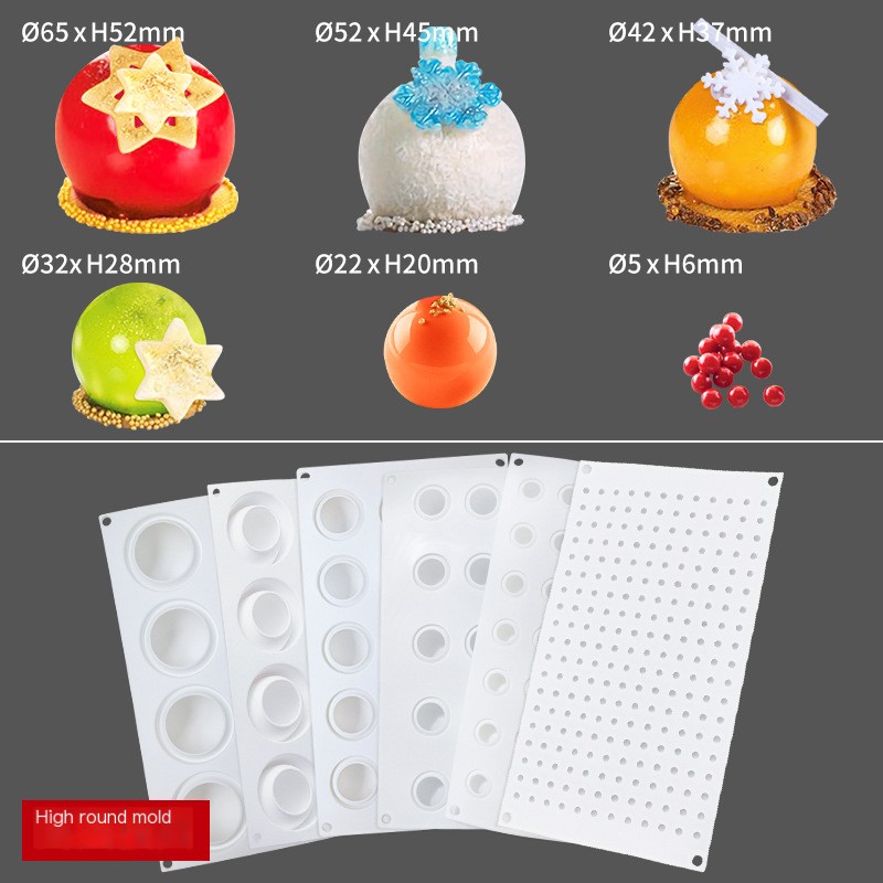 High Round Mousse Cake Silicone Mold