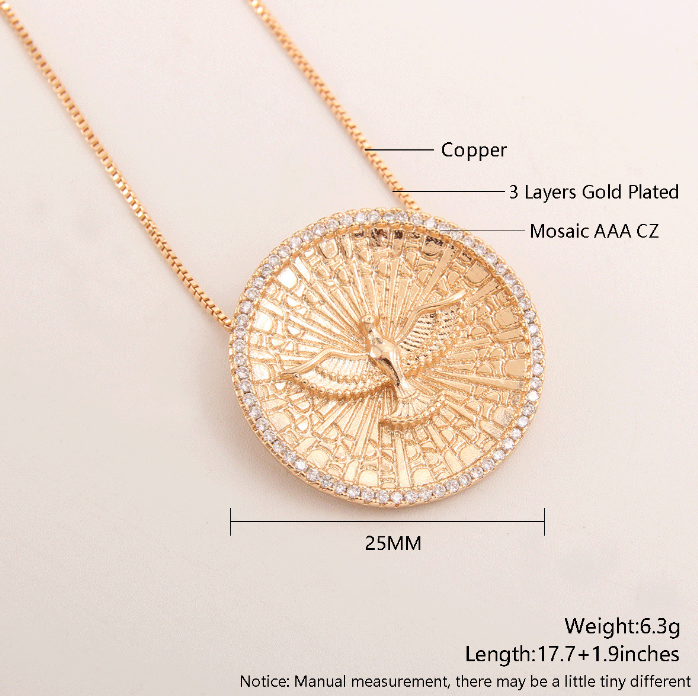 Colar Religioso Medalha Divino Espírito Santo 3