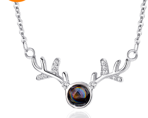 Antler Necklace White K 0170