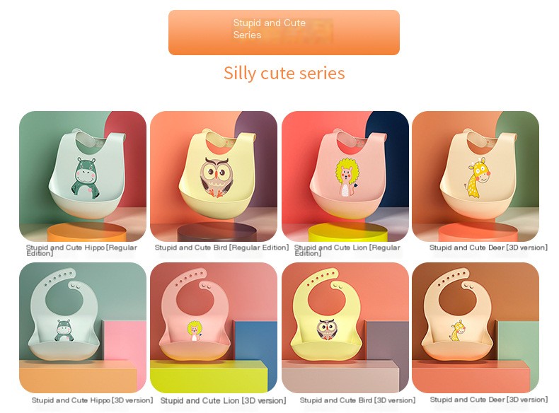 Soft Waterproof Silicone Baby Bib Image 4