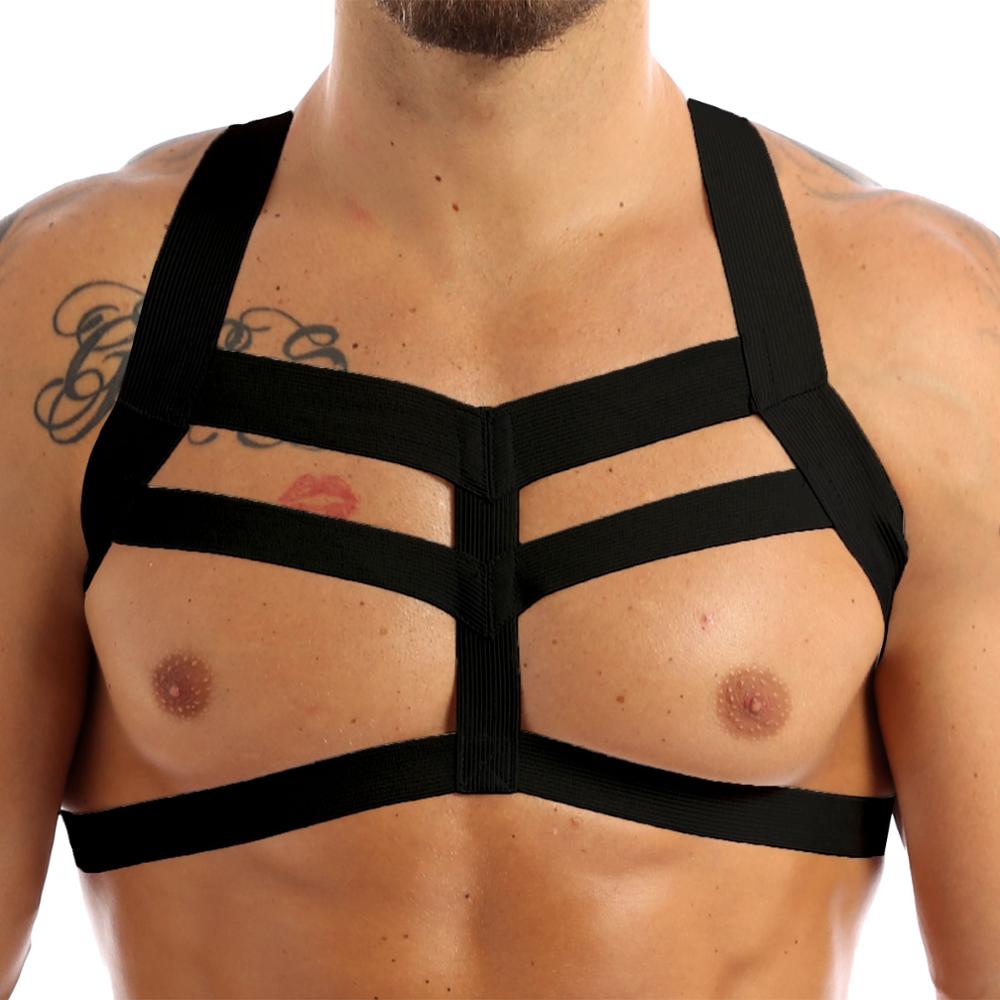 Harness Straps Body Bondage Costume Elastic Mens Sexy Lingerie Men Nightclub Erotic Hollow Out Performance Costume Clothing image