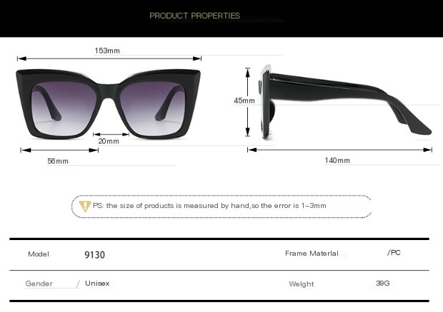 2021 Big Frame Cat Eye Sunglasses