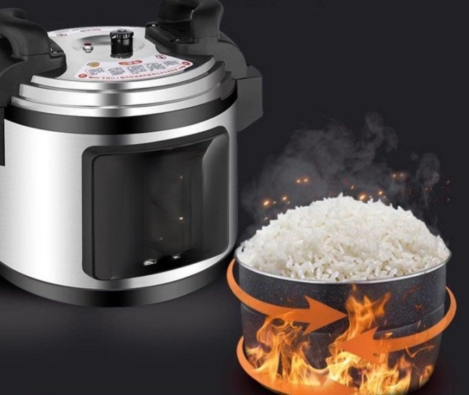 AUX Electric Pressure Cooker in use