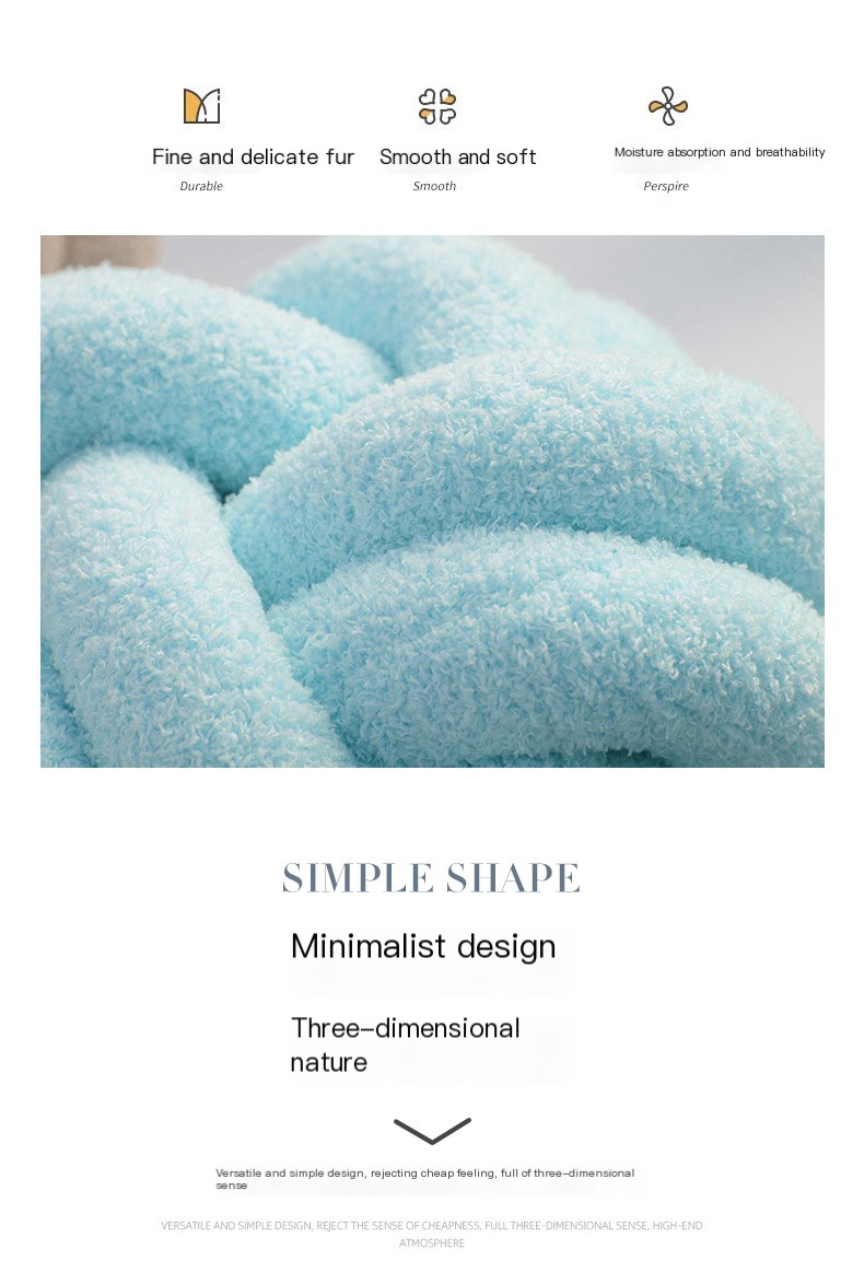 Handwoven Knotted Ball Pillow Image 3