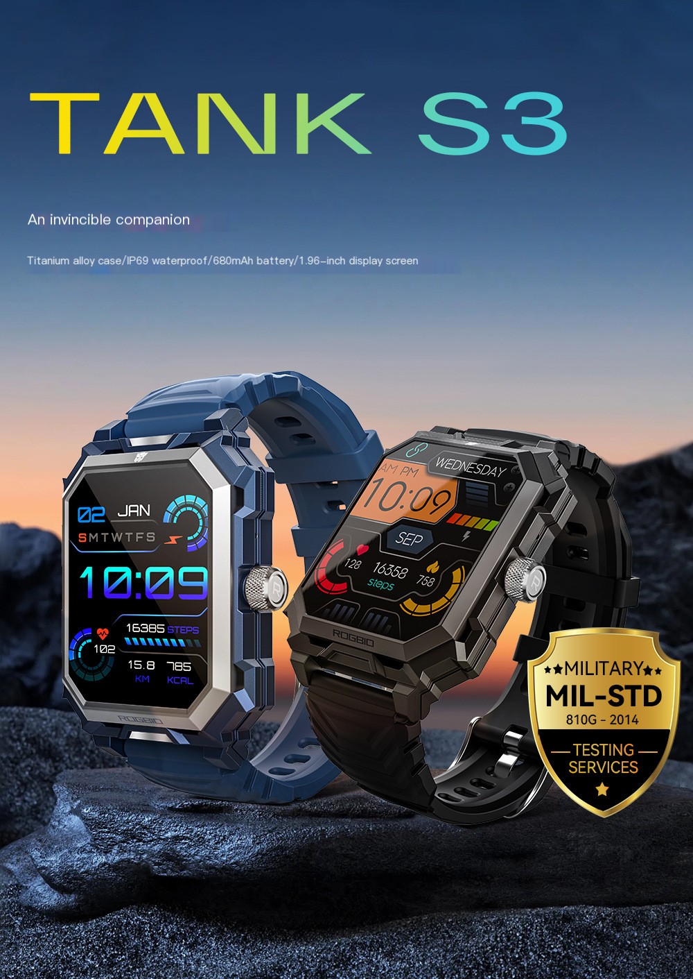 S3 Smart Watch Front View