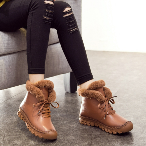 Wine Red Casual Fringe Boots