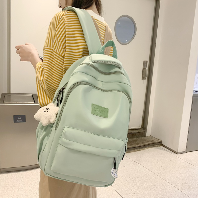 Schoolbag Women's Small Fresh Large Capacity Backpack for Primary and Secondary School Students Travel Durable Fashion All-match Backpack image