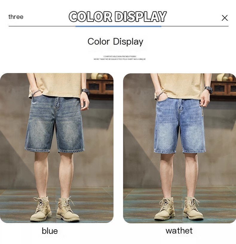 Men's Stretch Five-point Denim Shorts - Image 4