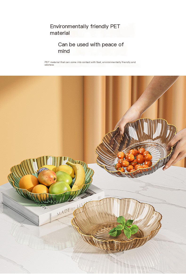 Transparent Gray Petal Plate