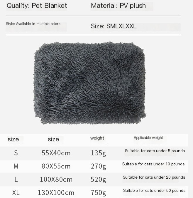 Tapis pour Animaux en Peluche