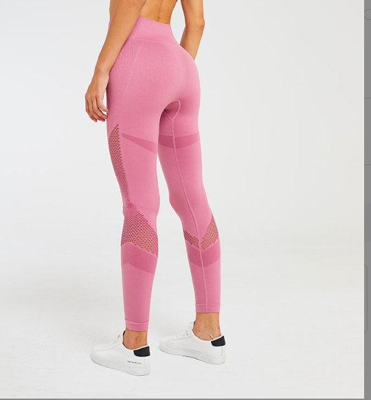 Seamless Hollow Crescent Gym Leggings