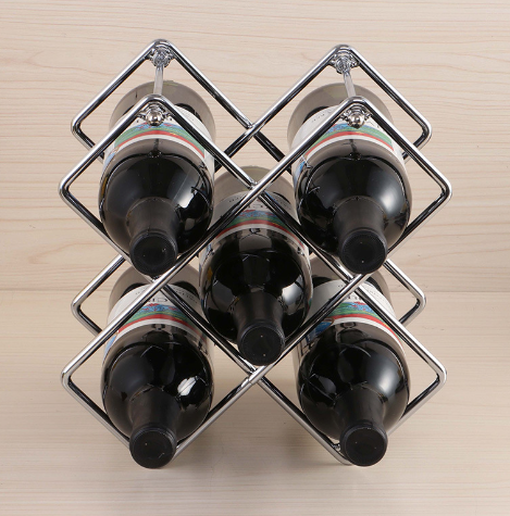 Metal Honeycomb Wine Rack - Luxury Gold
