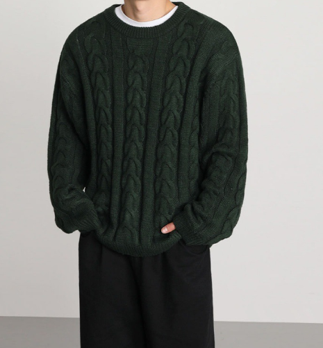 Korean Style Men Knitwear Top Image 4