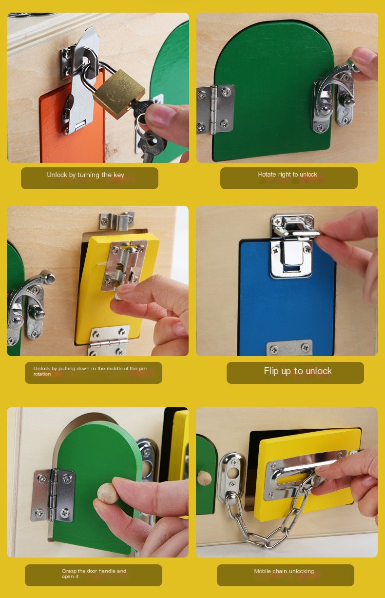 Wooden Montessori Lock Box