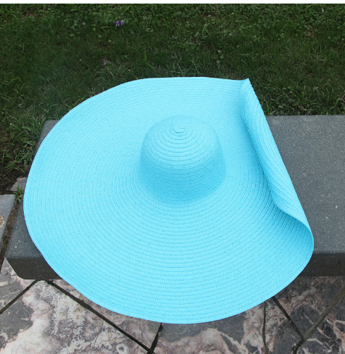 Large Brim Sun Hat Blue