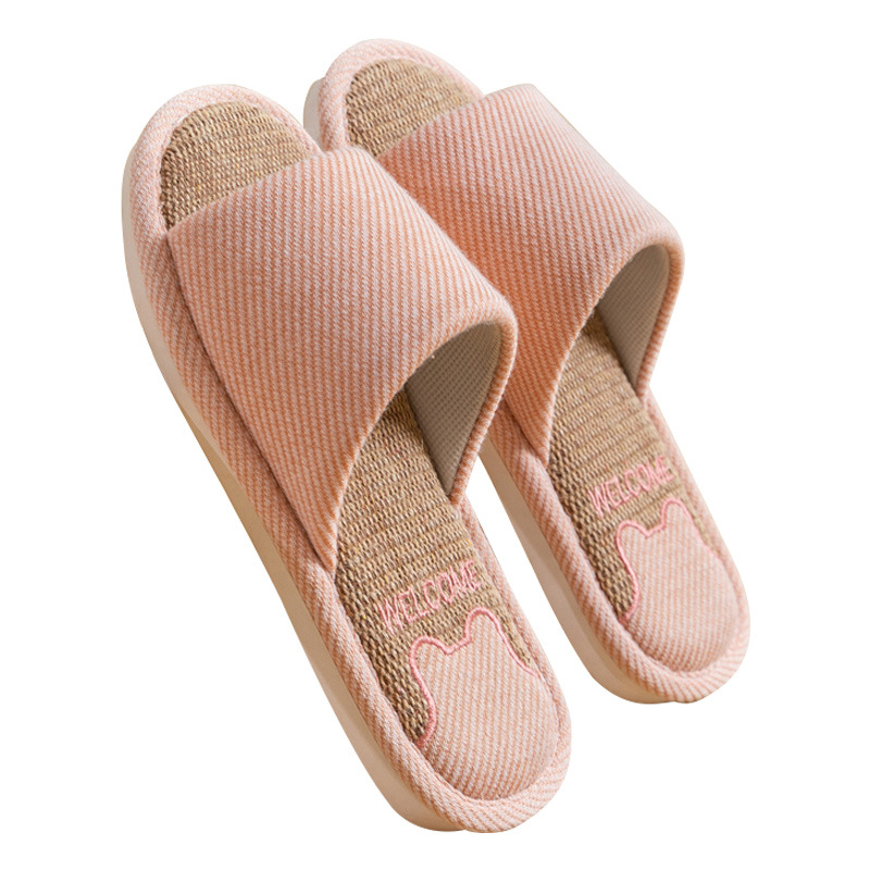 Linen Home Platform Slippers Image 1