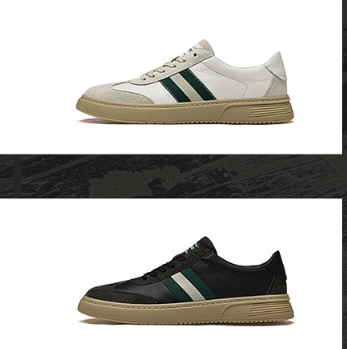 Comfortable Fit of Men's Leather Sneakers