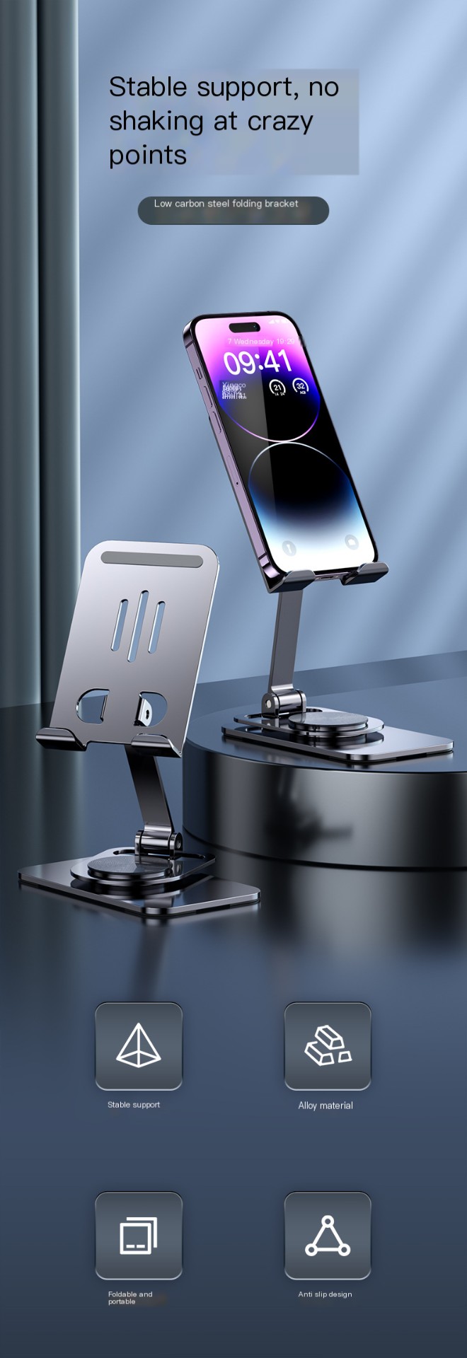 Metal Mobile Phone Desktop Bracket