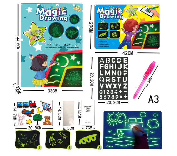 3D Fluorescent Drawing Board - Green