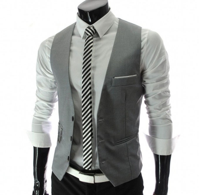 Men's Suit Vest in White