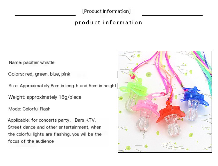 LED Pacifier & Whistle Image 3