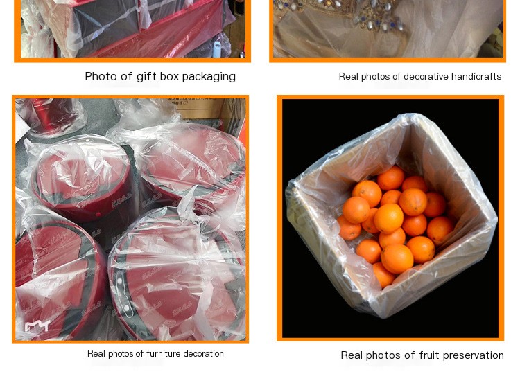 Film bag pe low pressure flat mouth large transparent packaging bag plastic bag wholesale disposable inner membrane preservation bag