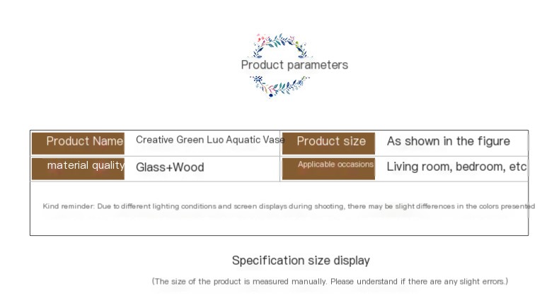 Creative Wooden Rack Hydroponic Glass Vase