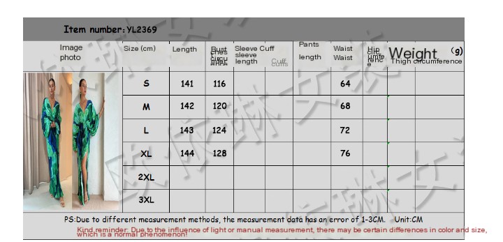 Elegant V-Neck Print Long Sleeve Dress