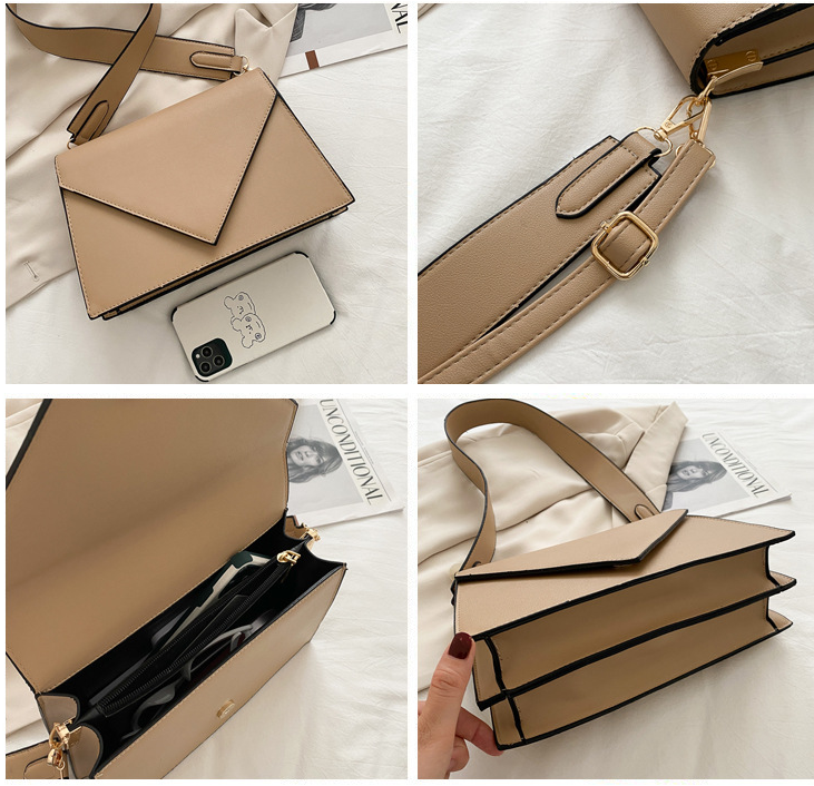 Brown PU Leather Shoulder Bag