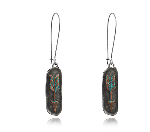 Bohemian Drop Earrings in Retro Red