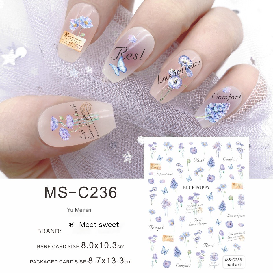 Flower Nail Sticker 8