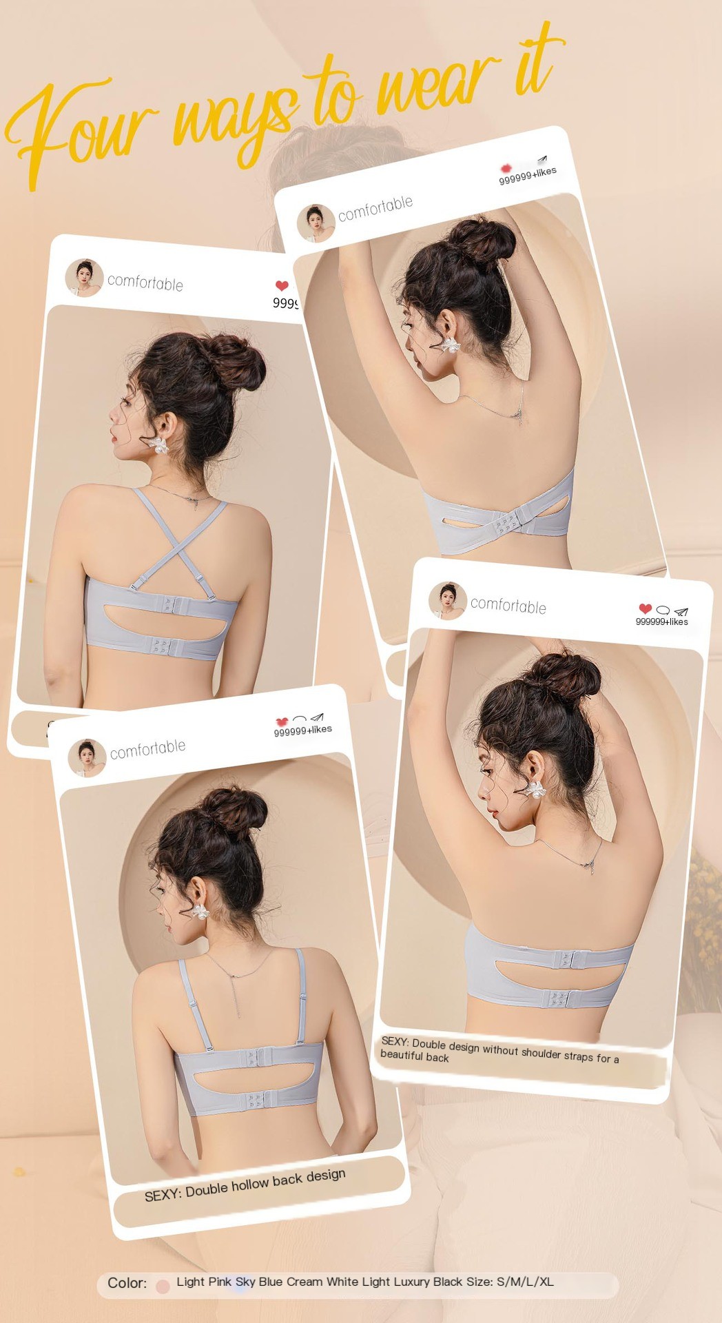 Back View of Seamless Bralette
