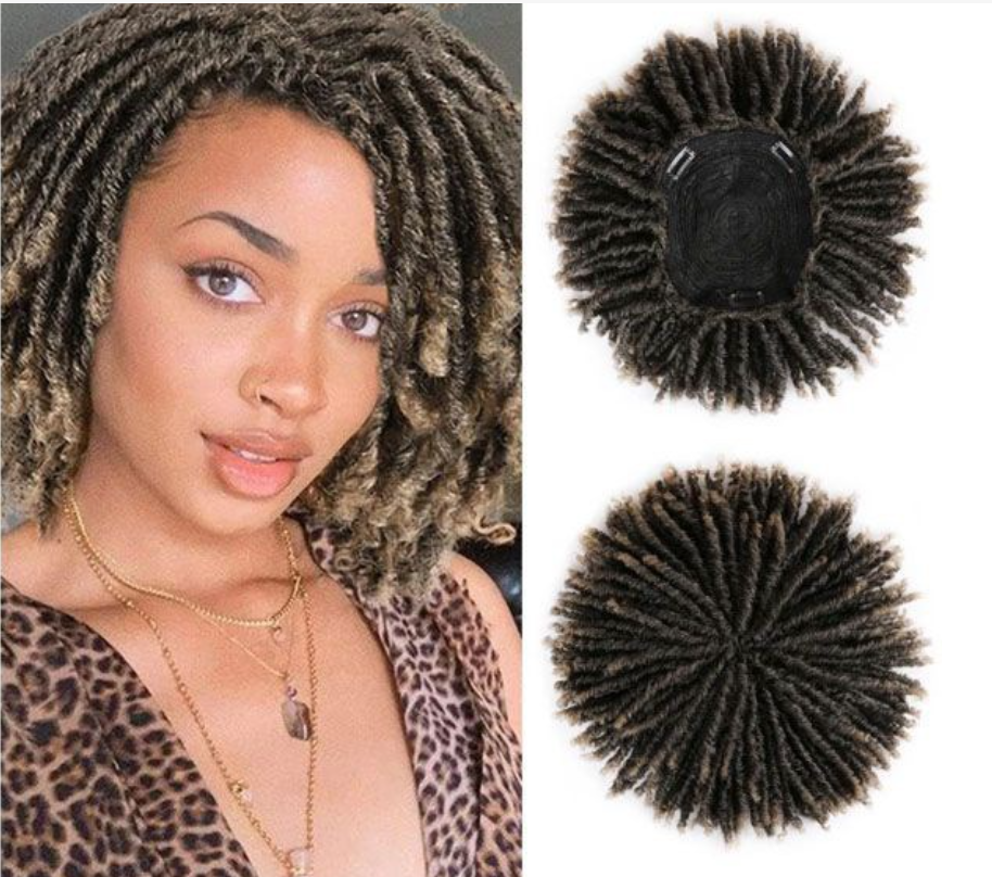 Belle Show Dreadlock Hair Topper Clip in Braided Half Wigs Locs Braided Wig Soft Short Wig Dreads for Men Women