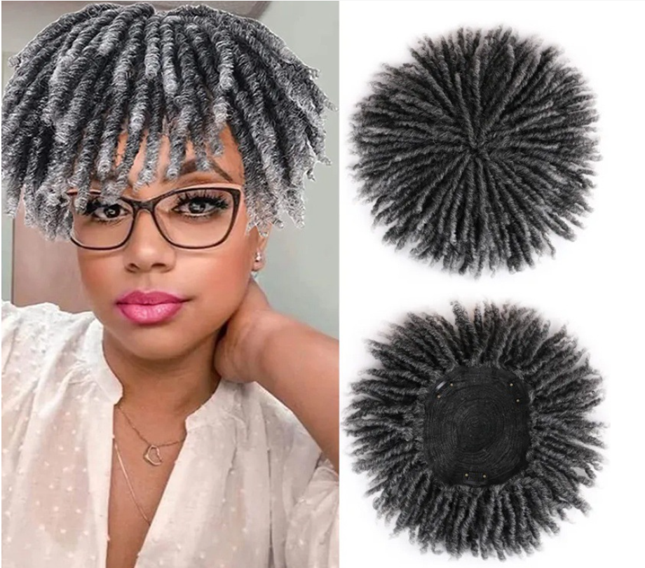 Belle Show Dreadlock Hair Topper Clip in Braided Half Wigs Locs Braided Wig Soft Short Wig Dreads for Men Women