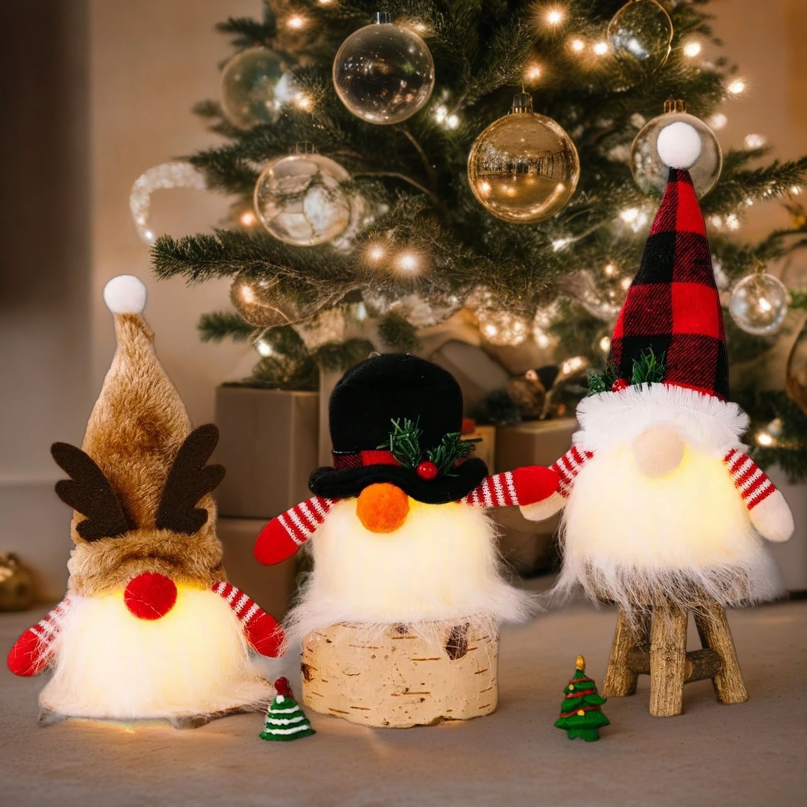 Q version luminous dwarf pendant snowman style